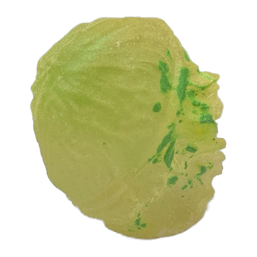 Homer cast in green translucent resin, unique piece